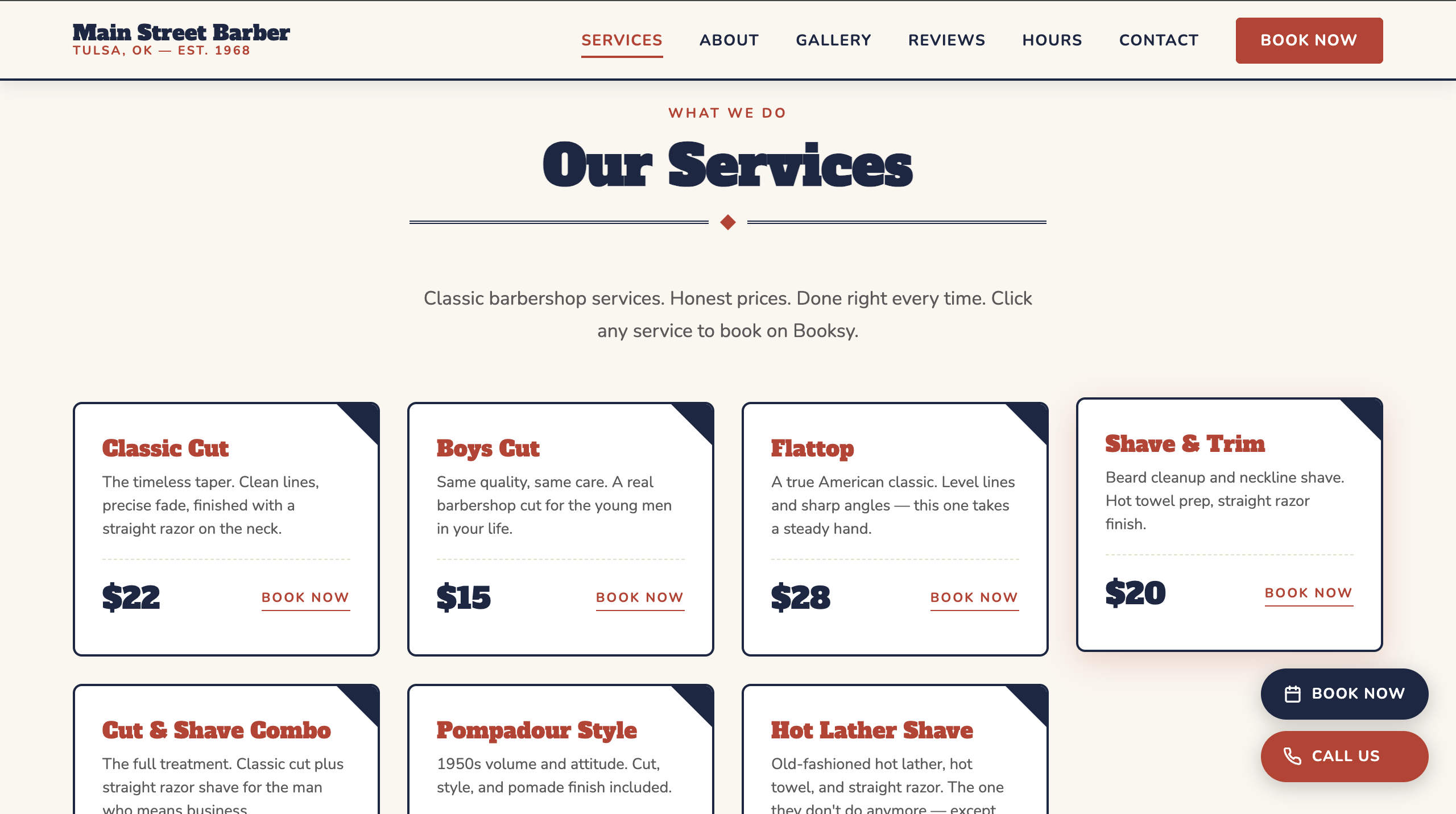 Main Street Barber Shop — Our Story