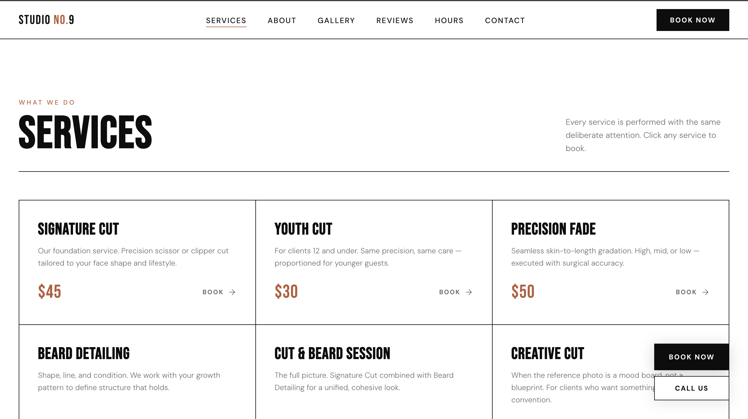 Studio No. 9 — Homepage